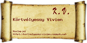 Körtvélyessy Vivien névjegykártya